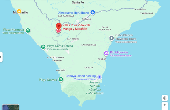 Mapa Villas Pura Vida