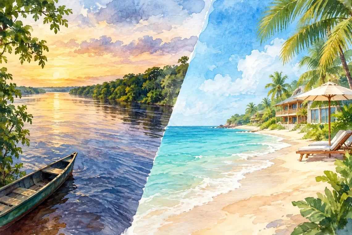 Rio Negro Versus Beachfront Lodging for Your Stay